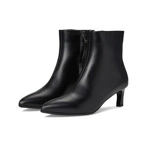 La Canadienne Amely Patent Leather Black Kitten Heel Ankle Boots NIB SZ 7 $535